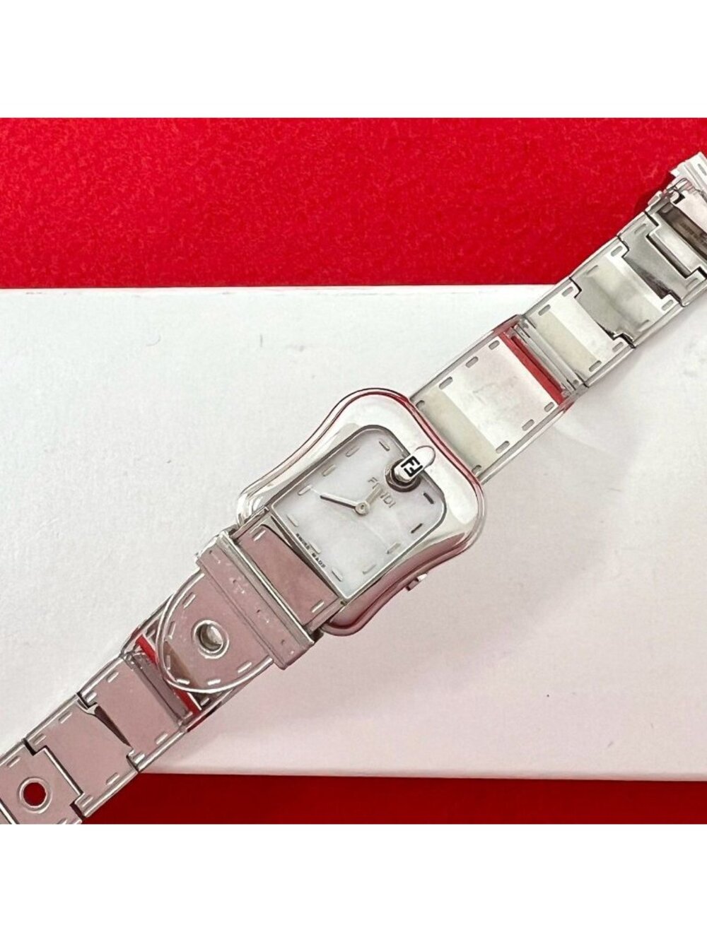 Fendi Stainless Steel Quartz Watch Wrist Silver
